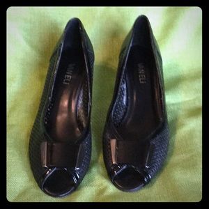 Women black wedges, size 8 1/2 M